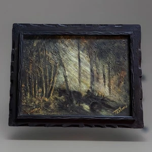 Vintage Impasto MCM Landscape Painting signed Thelma - Picture 1 of 10