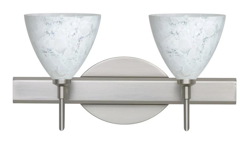 Besa Lighting 2SW-177919-LED-SN Mia Bathroom Vanity Light Satin Nickel - Image 1 of 1