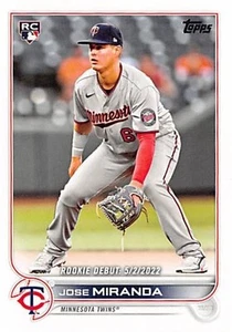 Actualización Topps 2022 #US5 Jose Miranda RC p40968 - Imagen 1 de 2