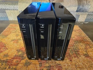 (1) Console di ricambio Nintendo Wii nera RVL-001 retrocompatibile TESTATA - Foto 1 di 9