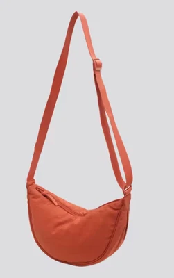 MARKENLOS Halbmond Tasche Damen Crossbody Moon Bag Umhängetasche Knödeltasche orange/rot