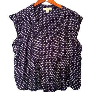 Camisa Top Coldwater Creek Mujer Talla XL Estampado Azul - Imagen 1 de 2