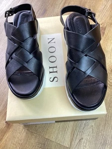 Shoon Black Leather Sandals size 5/38EU **RRP£99**Worn 4 2hrs**NEW LOWER PRICE** - Picture 1 of 6
