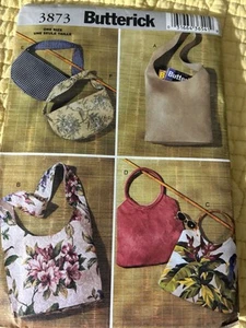 Butterick Pattern 3873 Fashion Handbags Bag Purse Sewing Craft Project Uncut - Picture 1 of 2