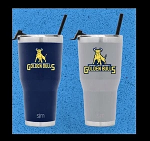 Paquete de 2 vasos aislados Collegiate Johnson C. Smith University GOLDEN BULLS - Imagen 1 de 12