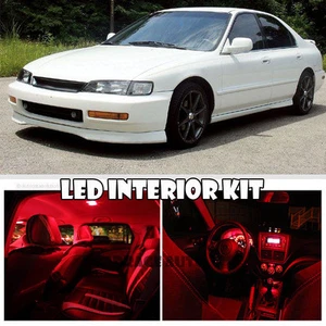 For 96-97 Honda Accord EX LX DX Interior Xenon LED SMD Light Kit Ultra RED 12pcs - Bild 1 von 1