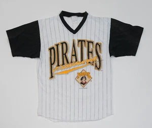 T-shirt vintage Pittsburgh Pirates taglia media grande grafica MLB baseball collo alto - Foto 1 di 17