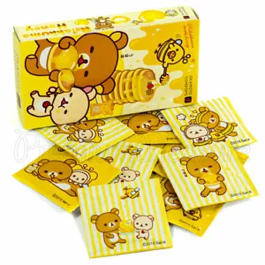 Okamoto Rilakkuma Meets Honey condoms Love Hot Warming Unique Wrapper BOX of 10 - Picture 1 of 4