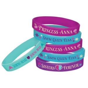FROZEN Rubber Bracelets Pack of 4 Favours Party Bag Filler Birthday - Picture 1 of 1