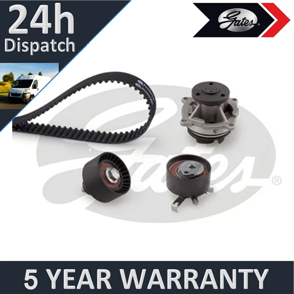 Gates Timing Cam Belt Kit + Water Pump Fits Ford Focus Mondeo 1.8 2.0 #2 - Image 1 of 1