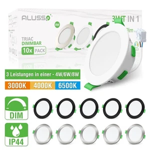 10x LED Einbaustrahler 3Watt in einer Lampe Dimmbar 68mm Spot Slim Deckenleuchte - Bild 1 von 18