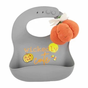 NEW Mud Pie Halloween Bib and Rattle Set Wickedly Cute - Picture 1 of 1