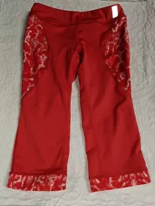 Zella Girl Sz. 10/12 red Design Yoga Crop Pants Cute, Comfortable - Picture 1 of 8