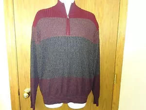 NEW MEN'S F/X FUSION BURGUNDY SWEATER SIZE LARGE - Picture 1 of 3