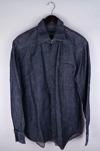 Peak Performance Men Casual Denim Shirt Blue Cotton size M - Picture 1 of 6