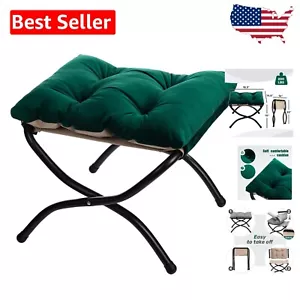 Compact 15" Portable Footrest Ottoman with Detachable Cushion for Versatile Use - Picture 1 of 11