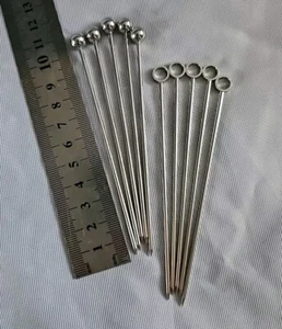 10 Decorative Stainless Steel 2 Styles Garnish Pick for Cocktail and Appetiser - Picture 1 of 1