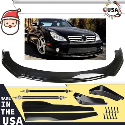 For Mercedes Benz E Class Front Bumper Lip Splitter Spoiler/ Body Kit Side+Skirt - Изображение 1 из 4