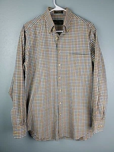 Orvis Mens Casual Button Down Plaid Long Sleeve Shirt 100%Cotton - Picture 1 of 5