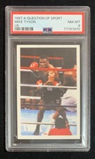 Mike Tyson 1987 A Question of Sport UK Boxing Rookie Card RC Graded PSA 8