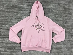 John Deere Hoodie Juniors Large 11/13 Pink Cowgirl at Heart Sweatshirt  Casual - Picture 1 of 14