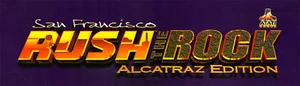 Cabecera/letrero retroiluminado de carpa arcade edición Alcatraz de San Francisco Rush the Rock - Imagen 1 de 2