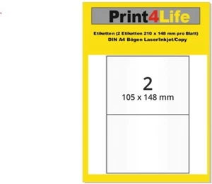 Paket Etiketten 210 x 148,5 weiß DHL Paketmarken Aufkleber 210x148 Internetmarke - Bild 1 von 2