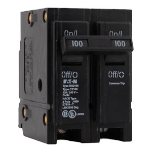 NEW EATON BR2100 BR2100CS TYPE BR 2 POLE 100AMP 240V CIRCUIT BREAKER - Picture 1 of 7