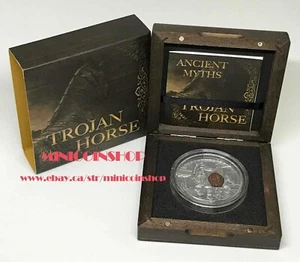 Niue 2016 TROJAN HORSE Ancient Myths 2oz Silver Coin - Bild 1 von 3