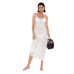 NWOT Nasty Gal White Lace Swim Coverup Sz 6 - Picture 1 of 3