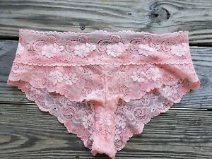 Victoria's Secret VS Dream Angels hochtaillierte Spitzenhöschen mit Blumenmuster errötet Größe L - Bild 1 von 4
