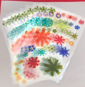 10 Mrs Grossmans Colorful Star Burst Stickers Party Mod Decor Ornaments - Picture 1 of 3