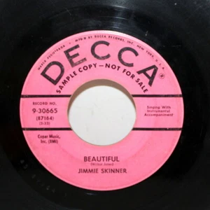Jimmie Skinner ~ Beautiful + Jesus Loves You ~ Promo 45 RPM ~ Pink Decca 9-30665 - Bild 1 von 5