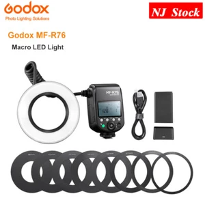 US Godox MF-R76 RING76 5000K Macro LED Ring Light Flash Speedlite For Sony Canon - Picture 1 of 12