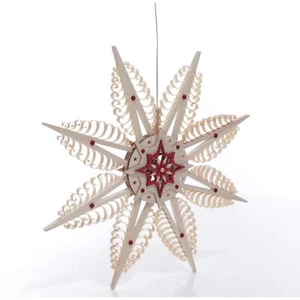 Quadro finestra truciolare con illuminazione LED rosso Ø circa 35 cm NUOVO finestra decorazione - Foto 1 di 3