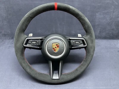 OEM Porsche Macan Sport GT cuero volante paletas negro 95B419091 NUEVO Foto 1 de 4