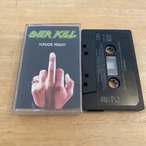 ULTRA RARE1987 Cassette Tape Over Kill !!!Fuck You!!! Megaforce Caroline Records - Picture 1 of 3