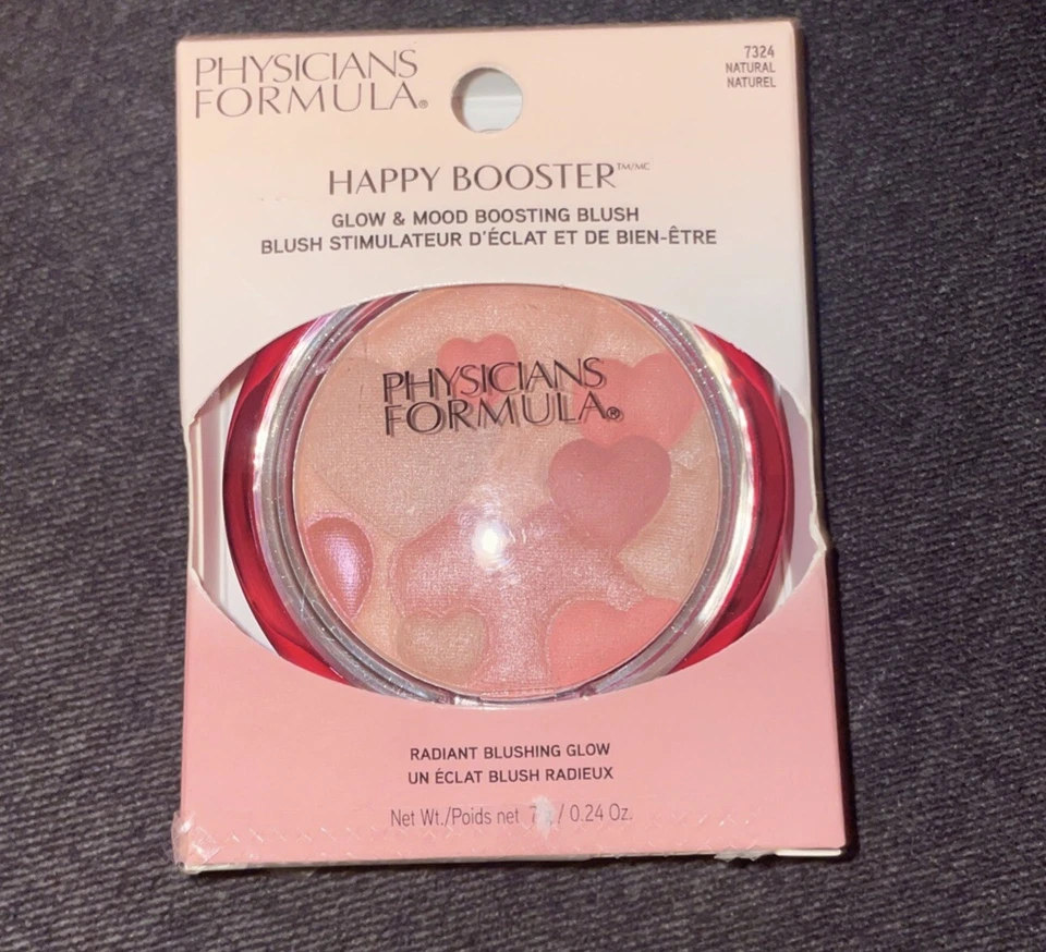 PHYSICIANS FORMULA HAPPY BOOSTER GLOW & MOOD BOOSTING BLUSH #7324 NATURAL - NEW - Image 1 of 1