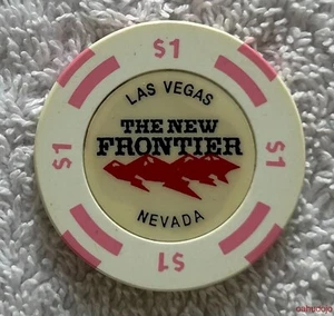 1998 THE NEW FRONTIER $1 Table Chip Obsolete Las Vegas Nevada* - Imagen 1 de 3