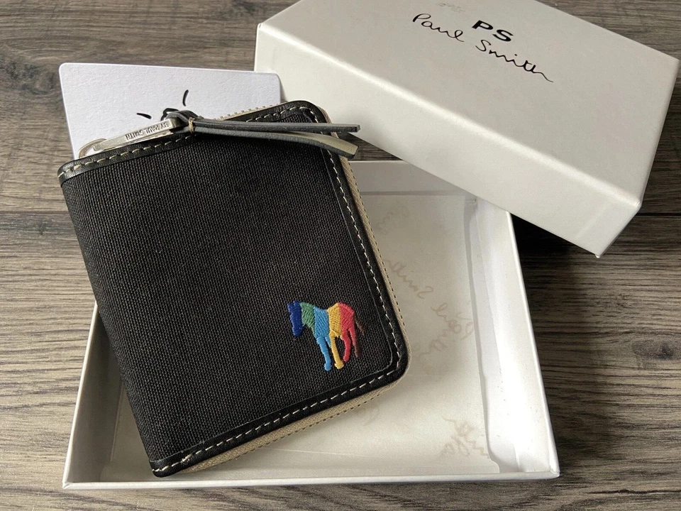CARTERA TARJETERO PS PAUL SMITH MULTIRAYAS LONA CEBRA VENTA AL POR MENOR NUEVA EN CAJA Foto 1 de 4