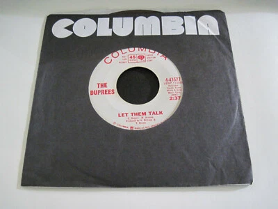 THE DUPREES / THE EXODUS SONG / LET THEM TALK / COLUMBIA PROMOTIONAL 45 RPM  - Image 1 of 3