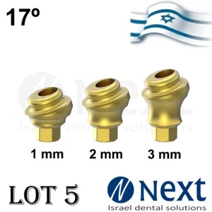 LOTx5 Angulated 17 deg Flat abutment 1-3 mm internal hex with screw - Picture 1 of 7
