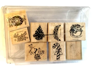 Stampin' Up! de colección Divertido juego de 8 coronas de reno de caña de caramelo Sant 1992 Navidad - Imagen 1 de 18