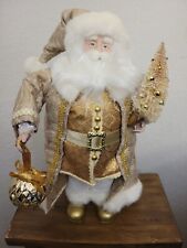 $88 Neiman Marcus Gold Christmas Santa Indoor Figurine 19"