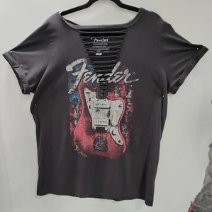 Fender Women's T-shirt Cutouts V Front - Picture 1 of 2