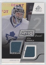 2008-09 SP Game Used Edition Authentic Fabrics Dual Vesa Toskala #AF-VT