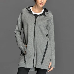 Sudadera Nike Cocoon para mujer talla S gris con capucha cremallera completa para mujer Tech polar malla - Imagen 1 de 15