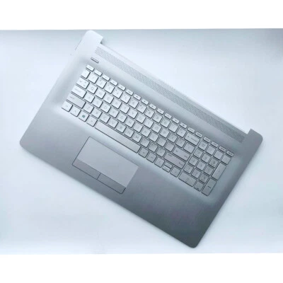 NEW For HP 17BY 17-BY 17-CA Palmrest Keyboard Backlit & Touchpad Silver US - Image 1 of 4