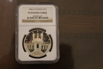 1984 S OLYMPICS $1 PF69 - Image 1 of 2