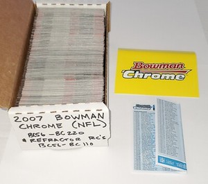 2007 Bowman Chrome Football BC56-BC220 Refractor RC's BC56-BC110 Adrian Peterson